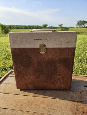 Vintage Philco 12” Vinyl Record Storage Carrying Case Mid Century Modern MCM